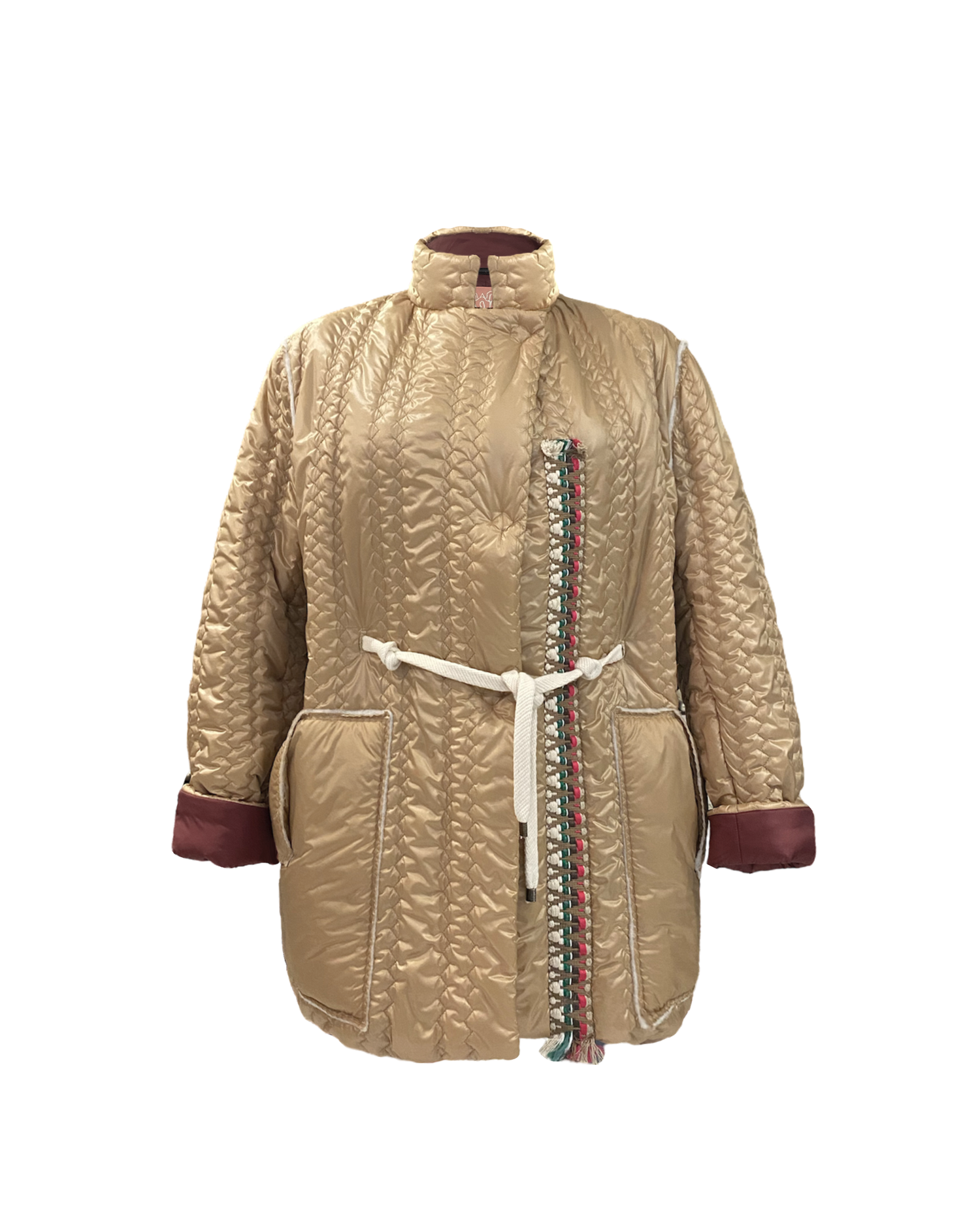 SHORT GOLD QUILTED JACKET  (Last item )