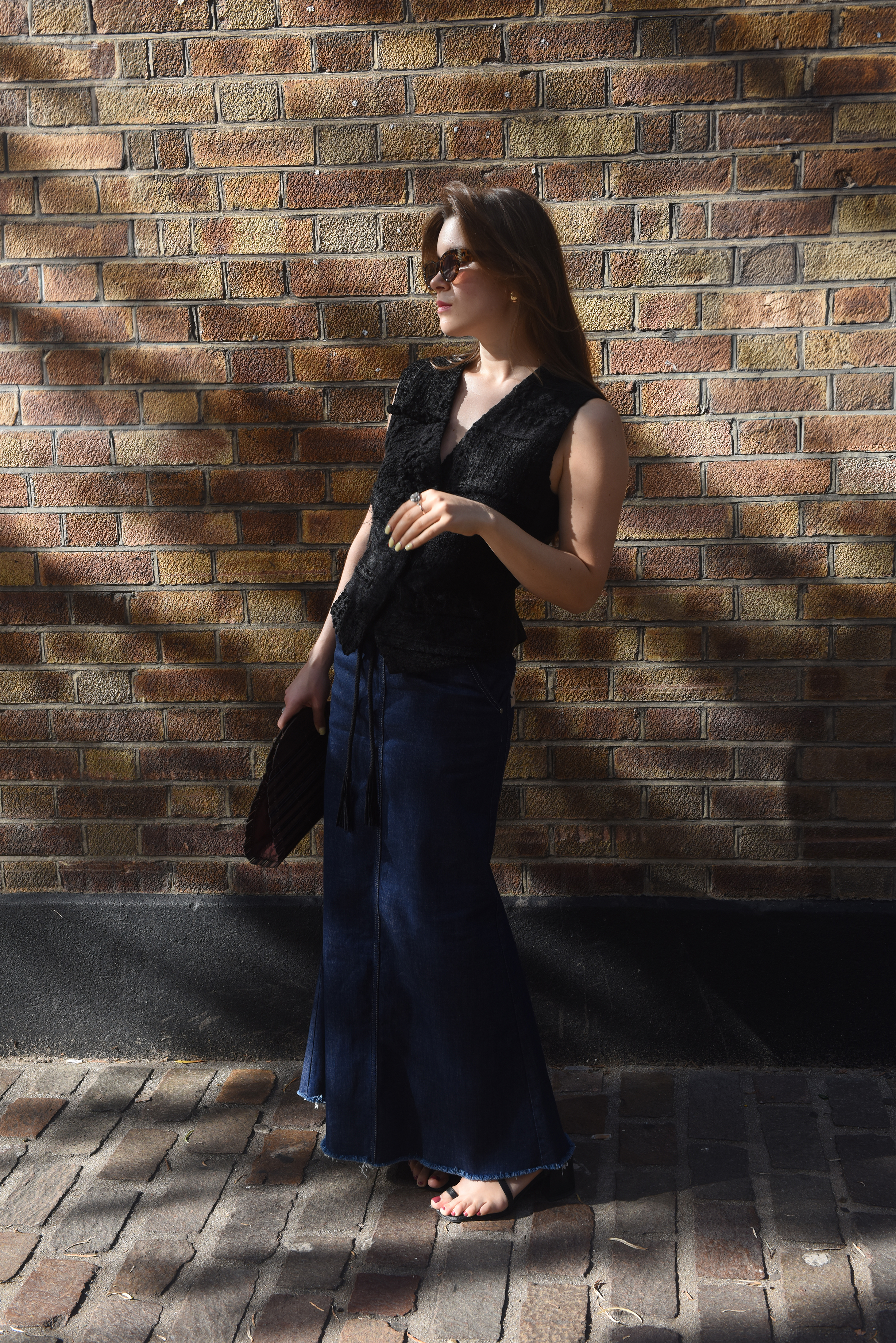 Maxi Organic Dark Denim Skirt (Pre-order)