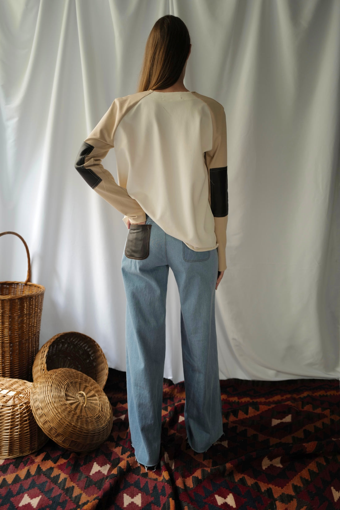 Light Blue Denim Jeans Palazzo