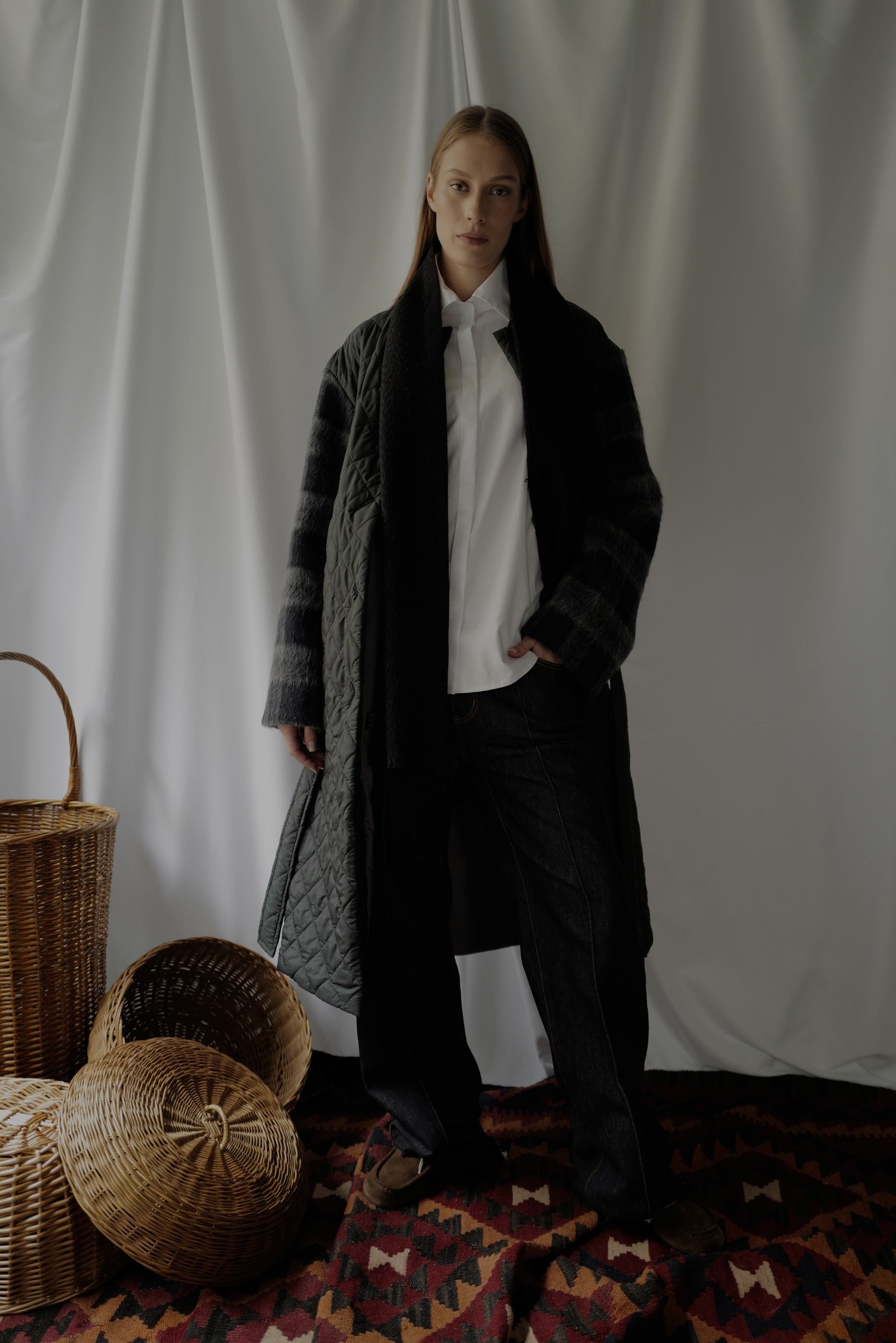 Jacquard Lama Scarf