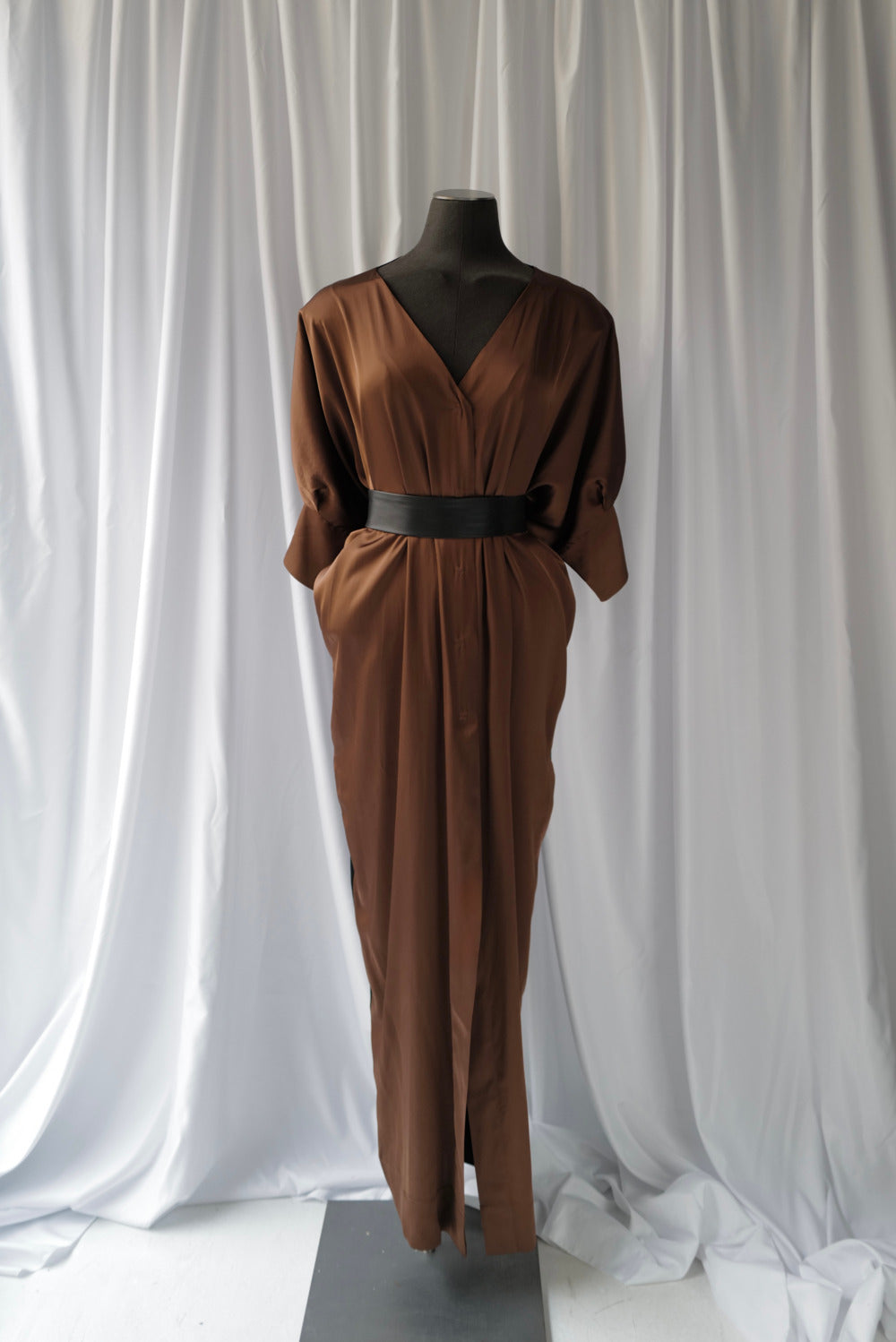 Block Colour Kimono Maxi Robe-Dress AW25