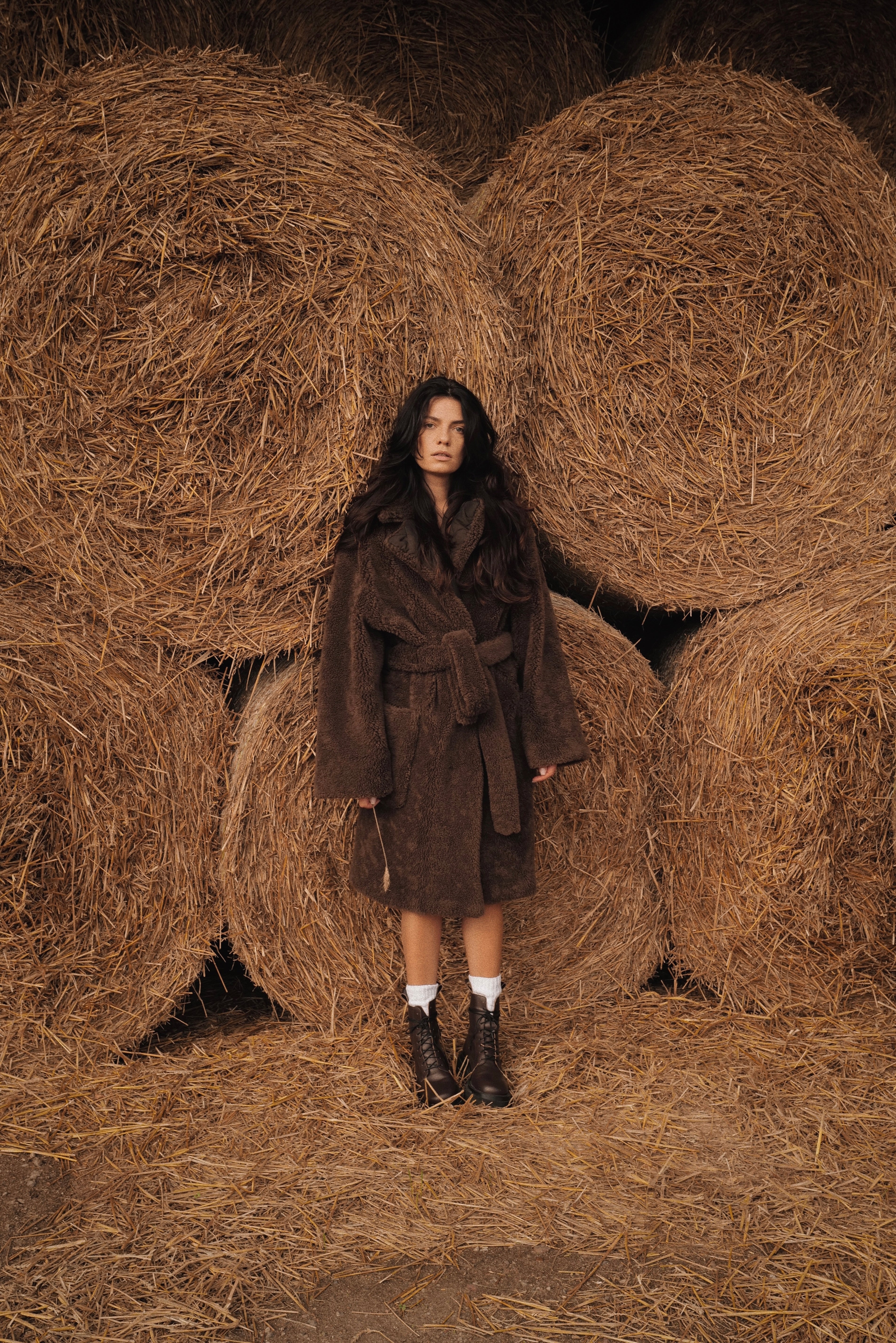 Wool/Silk Teddy Robe Style Coat AW25