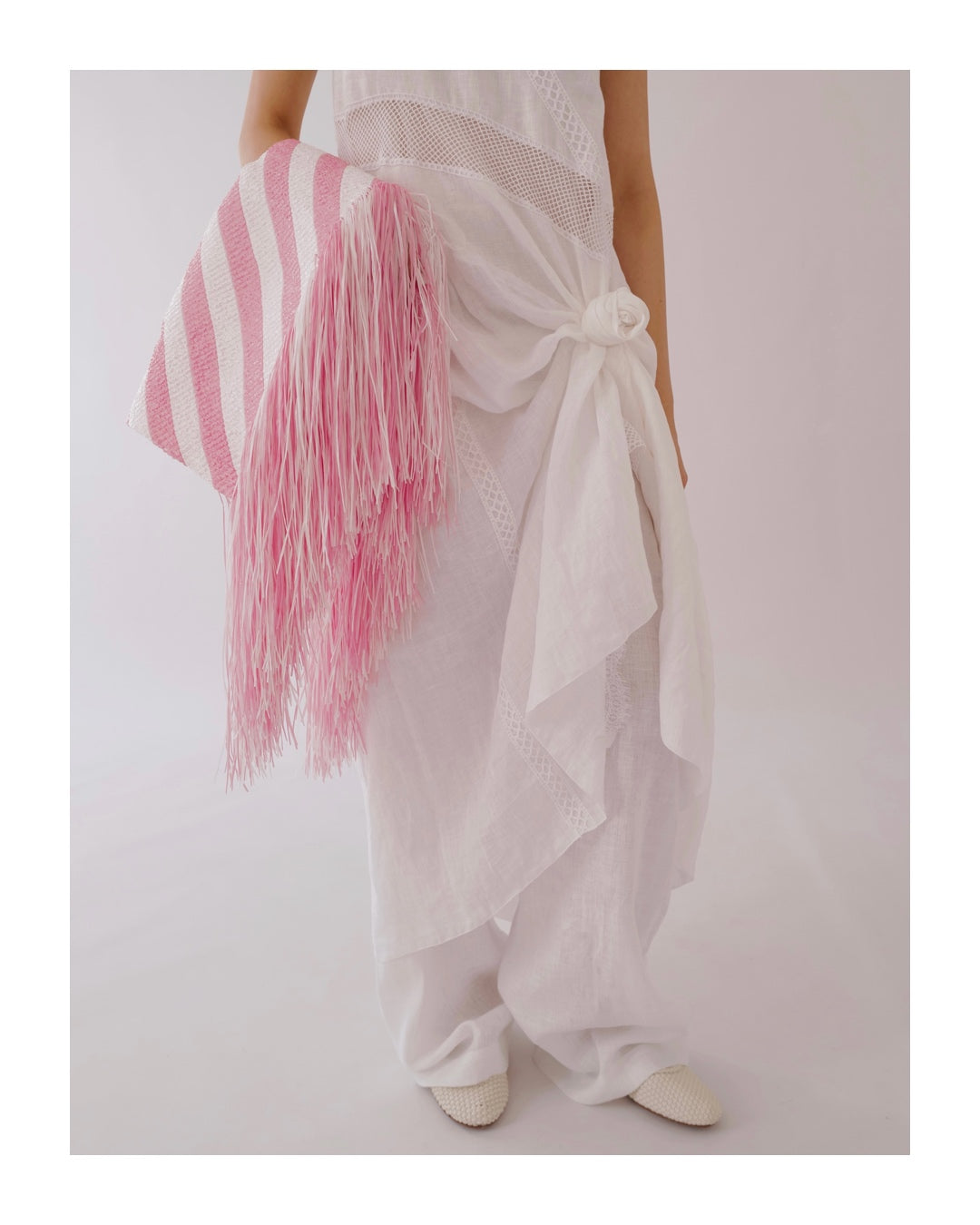 Linen-Silk Sundress CLOUD WHITE SS25