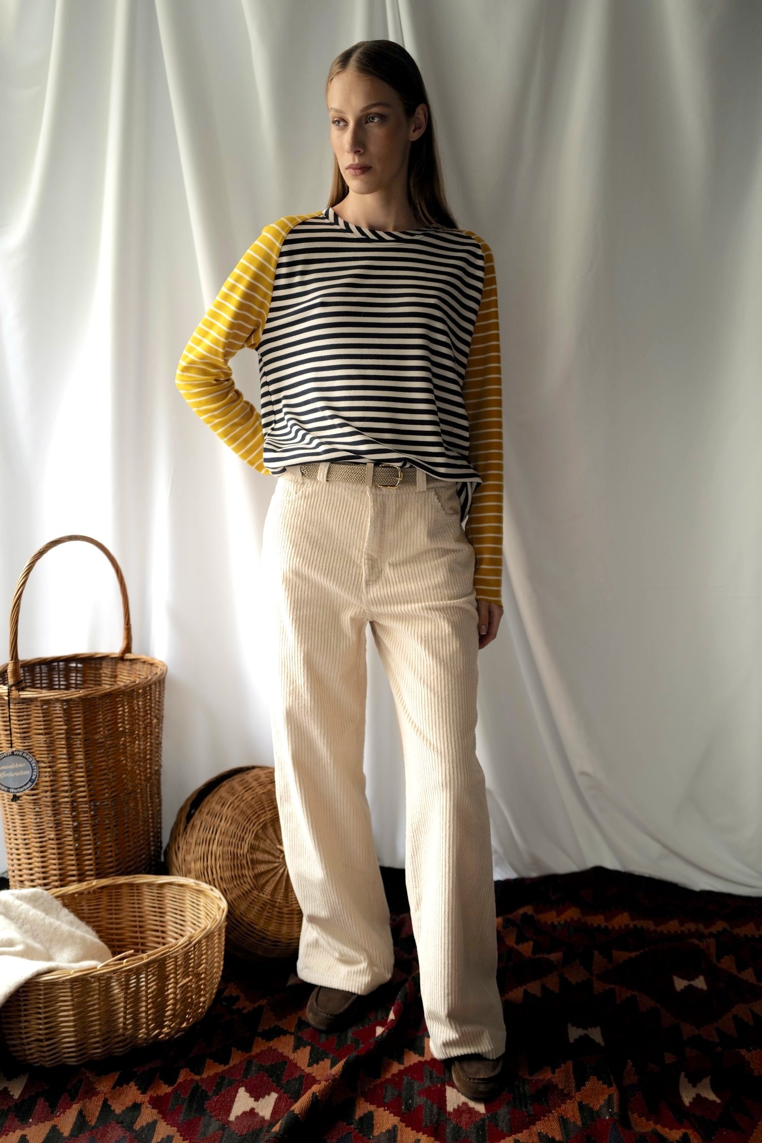 Wide Corduroy Trousers SAND (Last item)