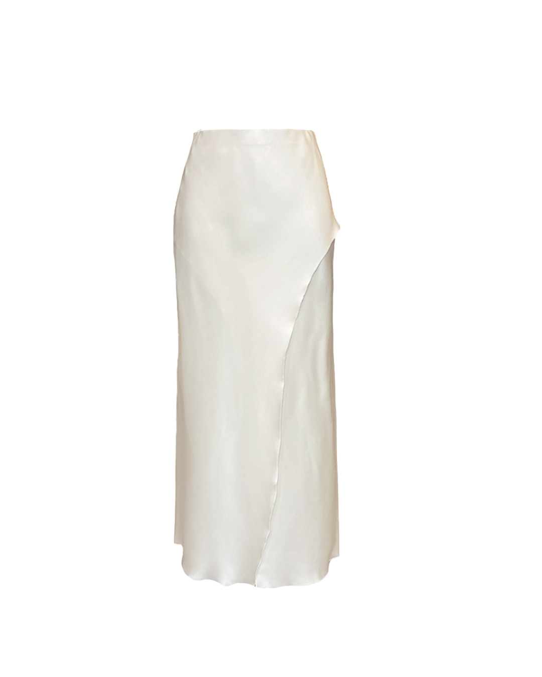 SILK MIDI SKIRT MANHATTAN IN BEIGE SS/23