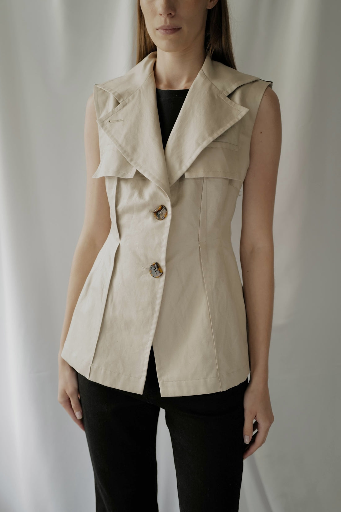 Cotton Gabardine Vest AW25