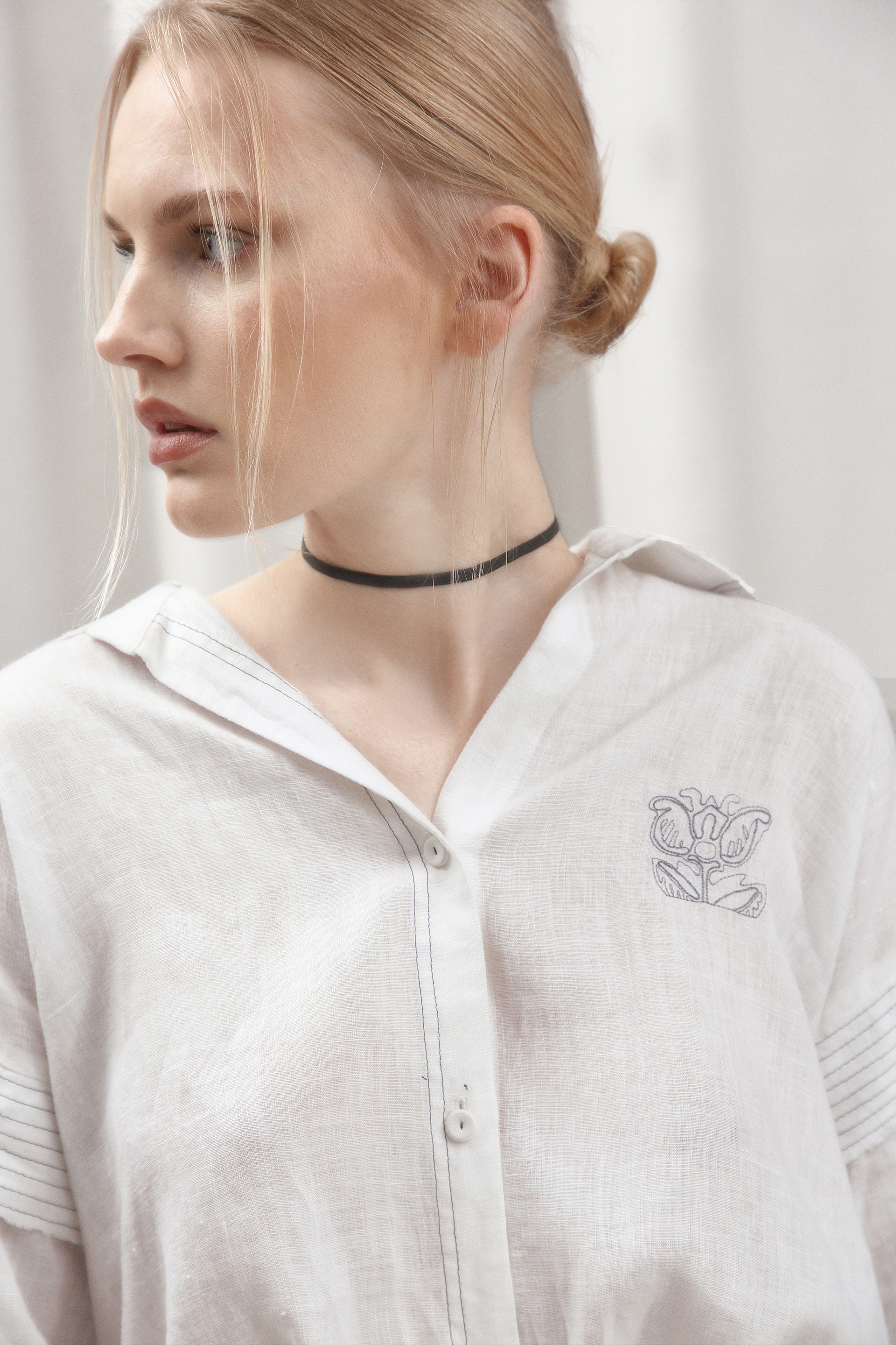 Soft Washed Linen Oversized Shirt WING WHITE