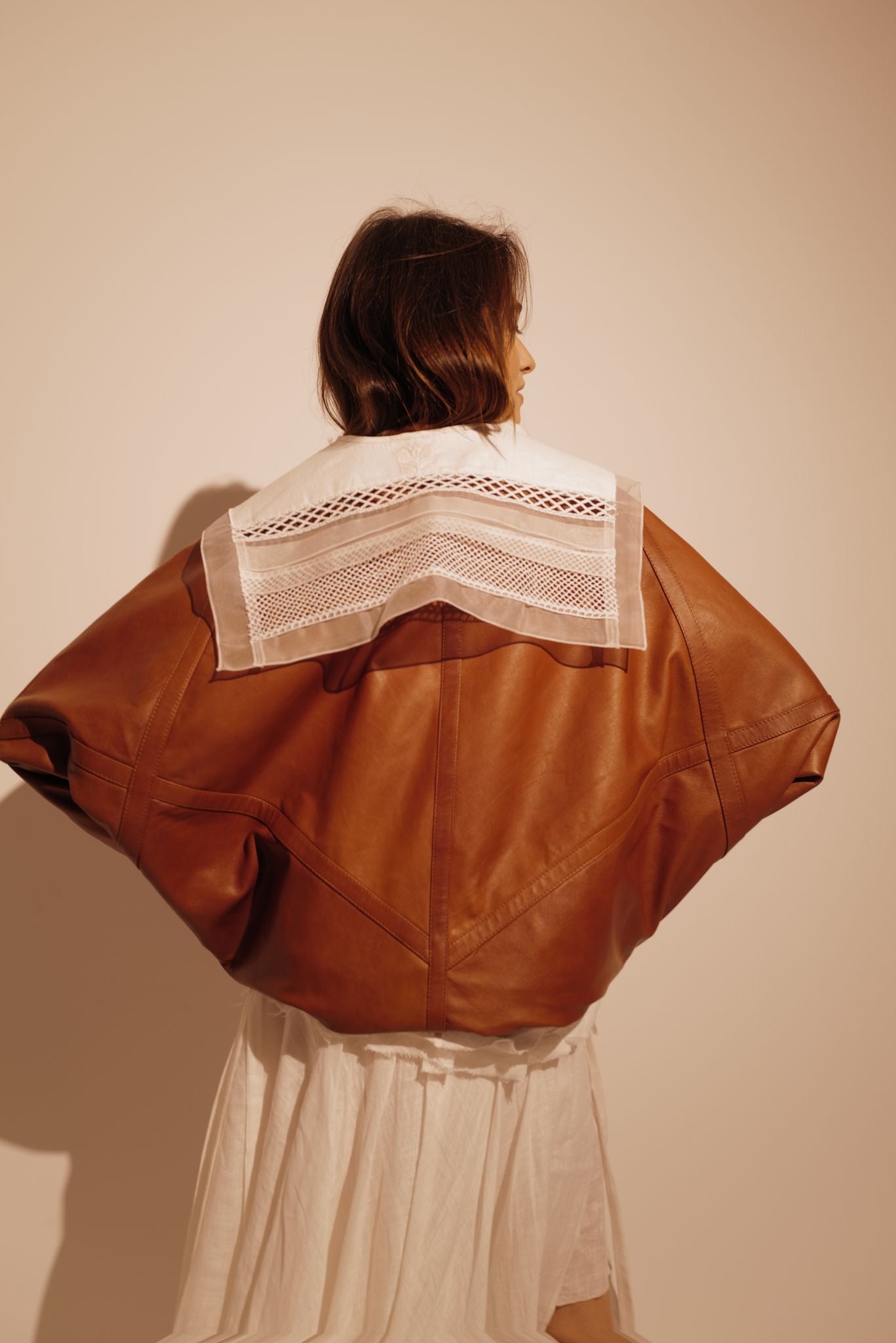 Hand Made Patchwork Collar SS26 In White