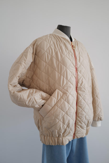 Quilted Oversized Bomber Jacket