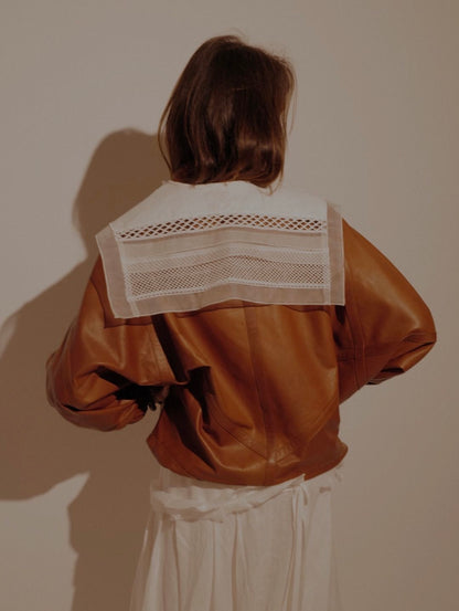 Hand Made Patchwork Collar SS26 In White