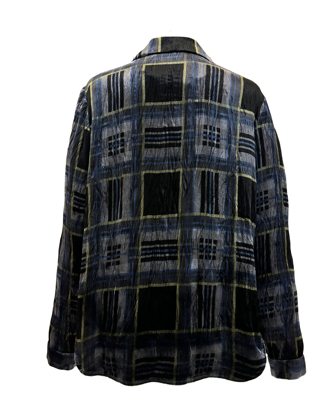 Silk Velvet Shirt TARTAN  FW24