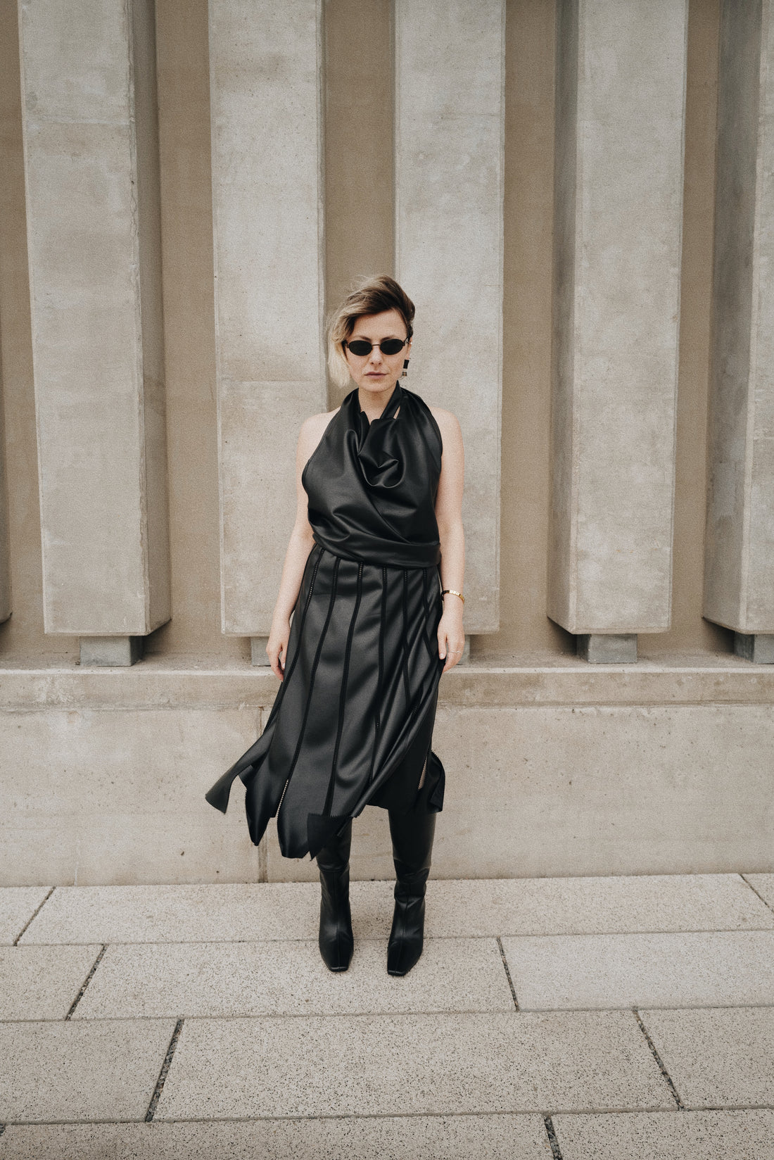 Eco Leather Apron Top Pre Fall 25