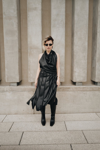 Eco Leather Patchwork Skirt  PRE FALL 25