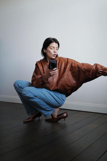 Leather Kimono Jacket SOBE