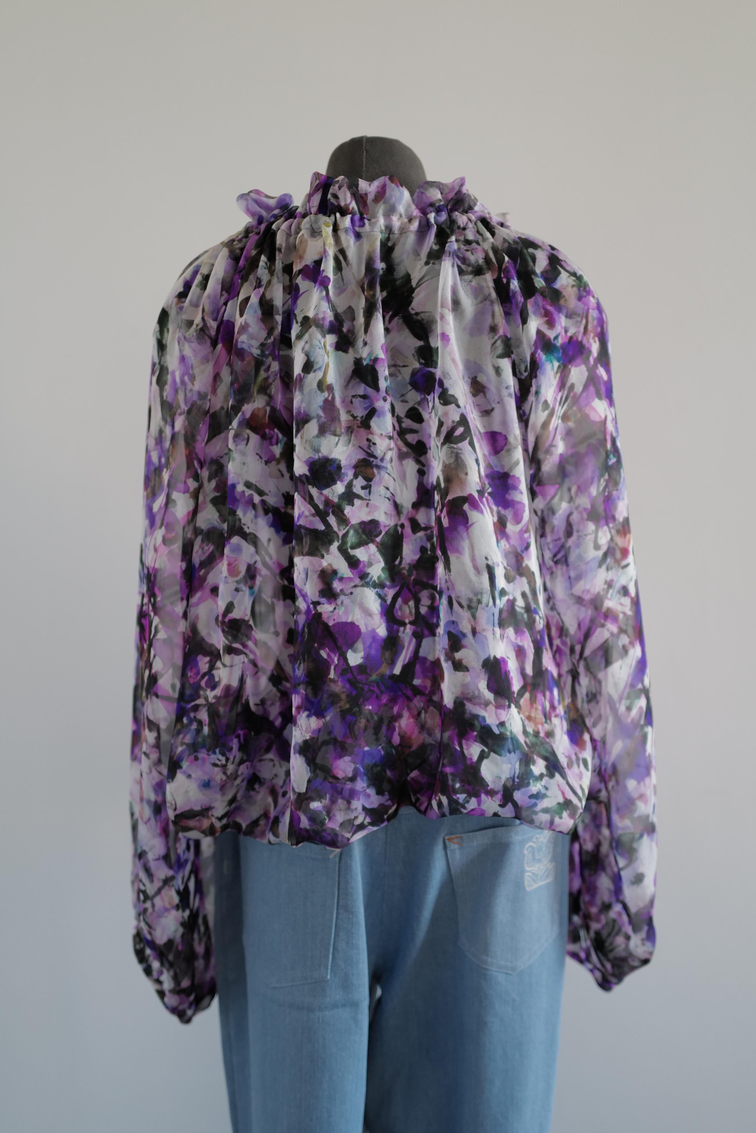 Floral Print Silk Blouse VALERY SS26( coming soon in different colors)