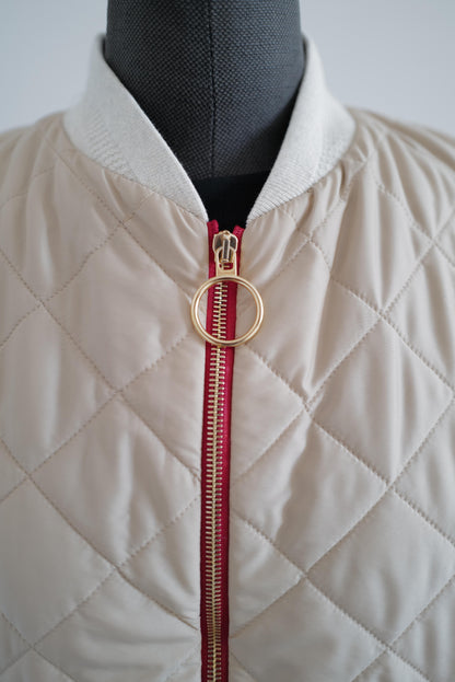 Quilted Oversized Bomber Jacket