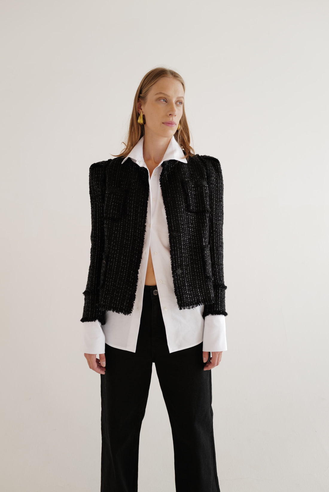 Wool-Raffia Tweed Jacket PARIS FW24