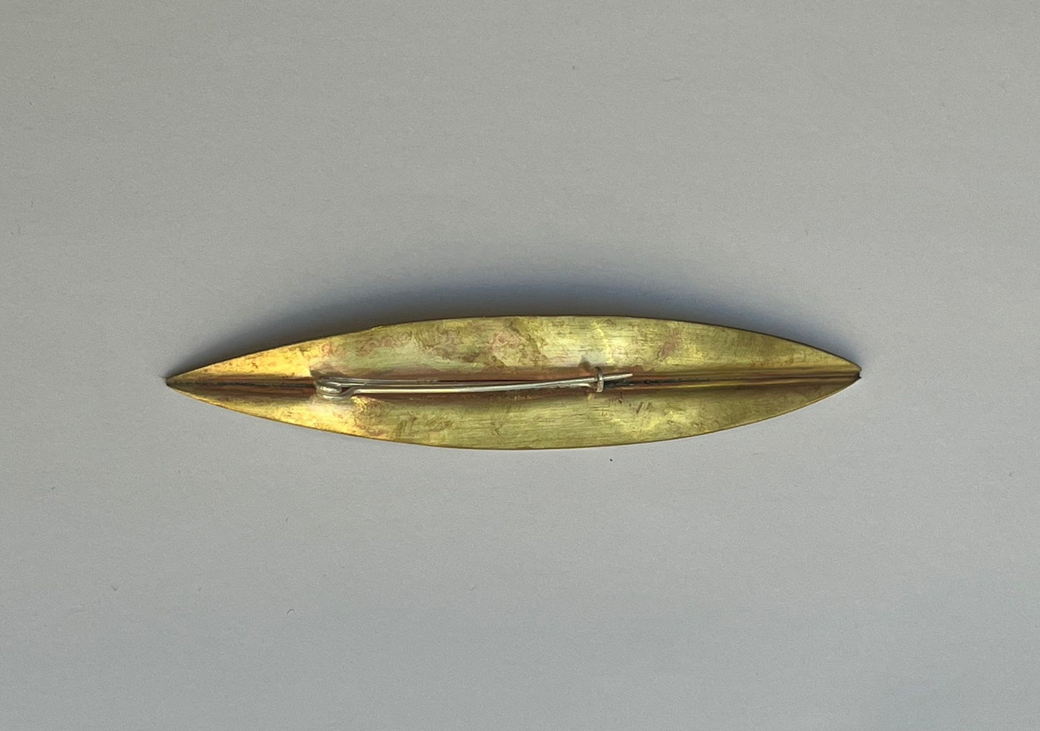 Brass Hand Made Brooch LEAF