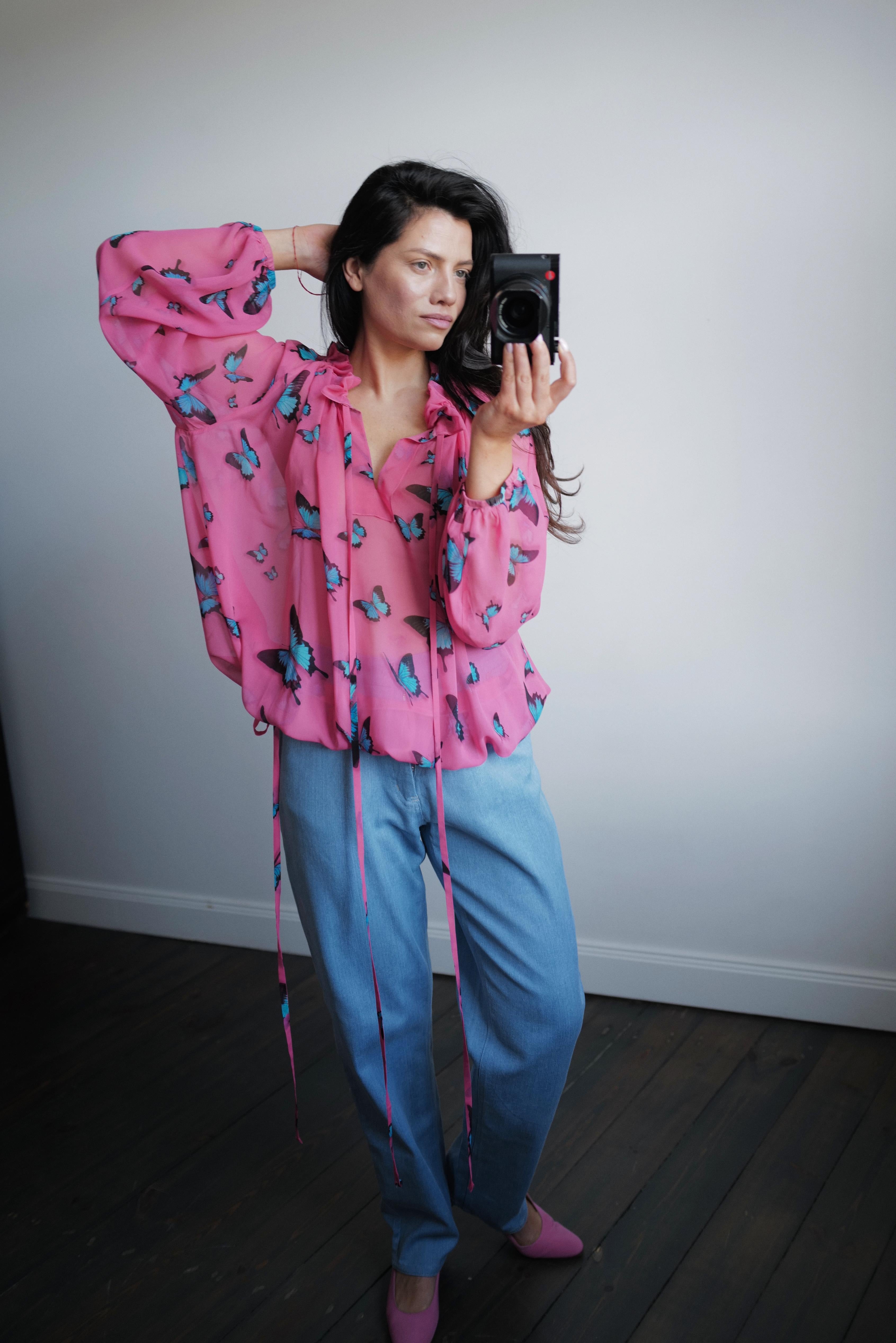 Floral Print Silk Blouse VALERY SS26( coming soon in different colors)