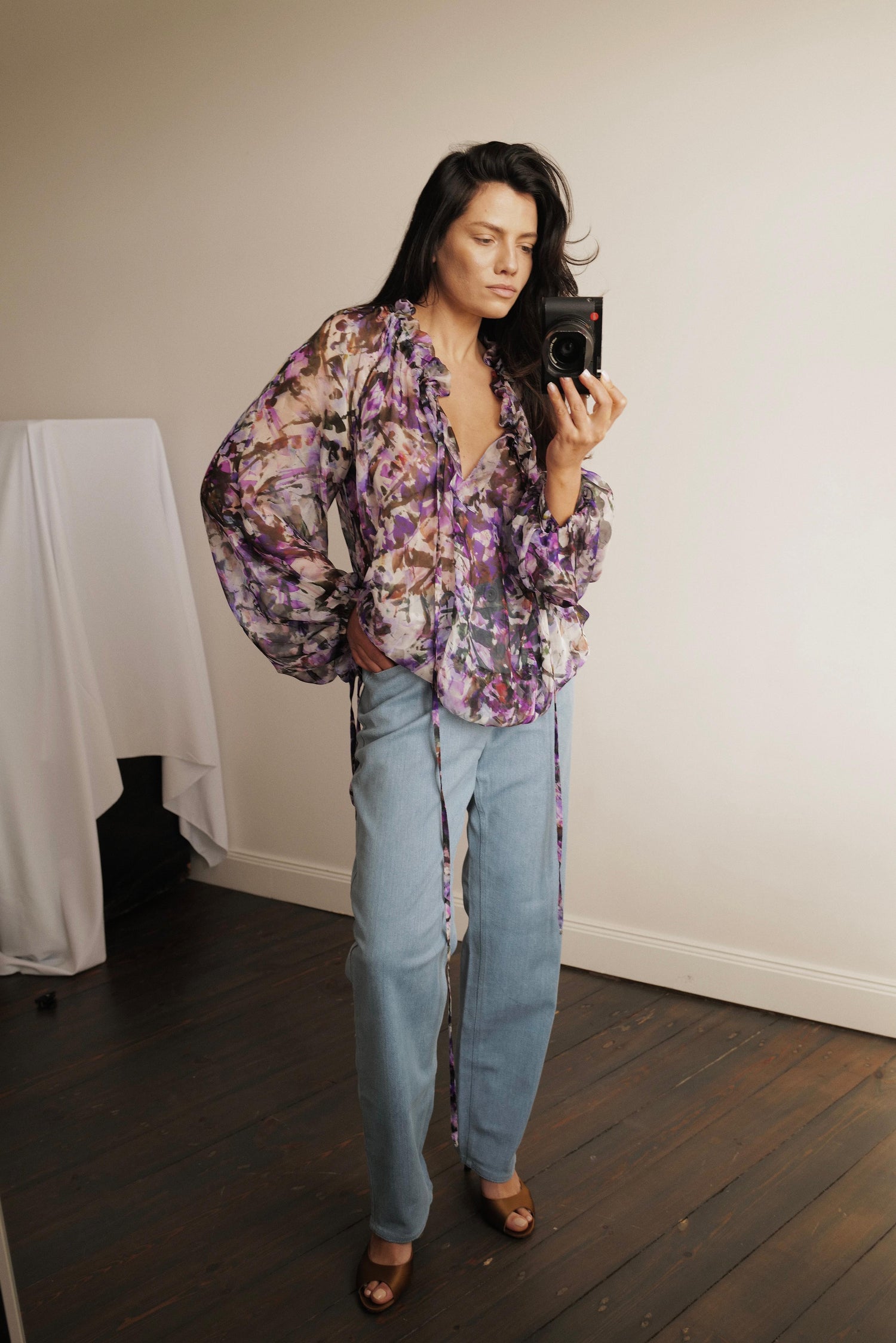 Floral Print Silk Blouse VALERY SS26( coming soon in different colors)