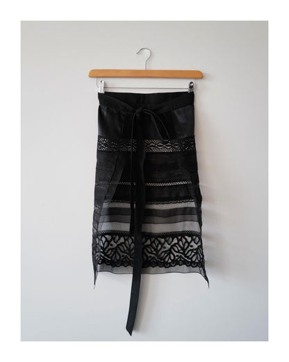 Hand Made Patchwork Apron SS26 In Black