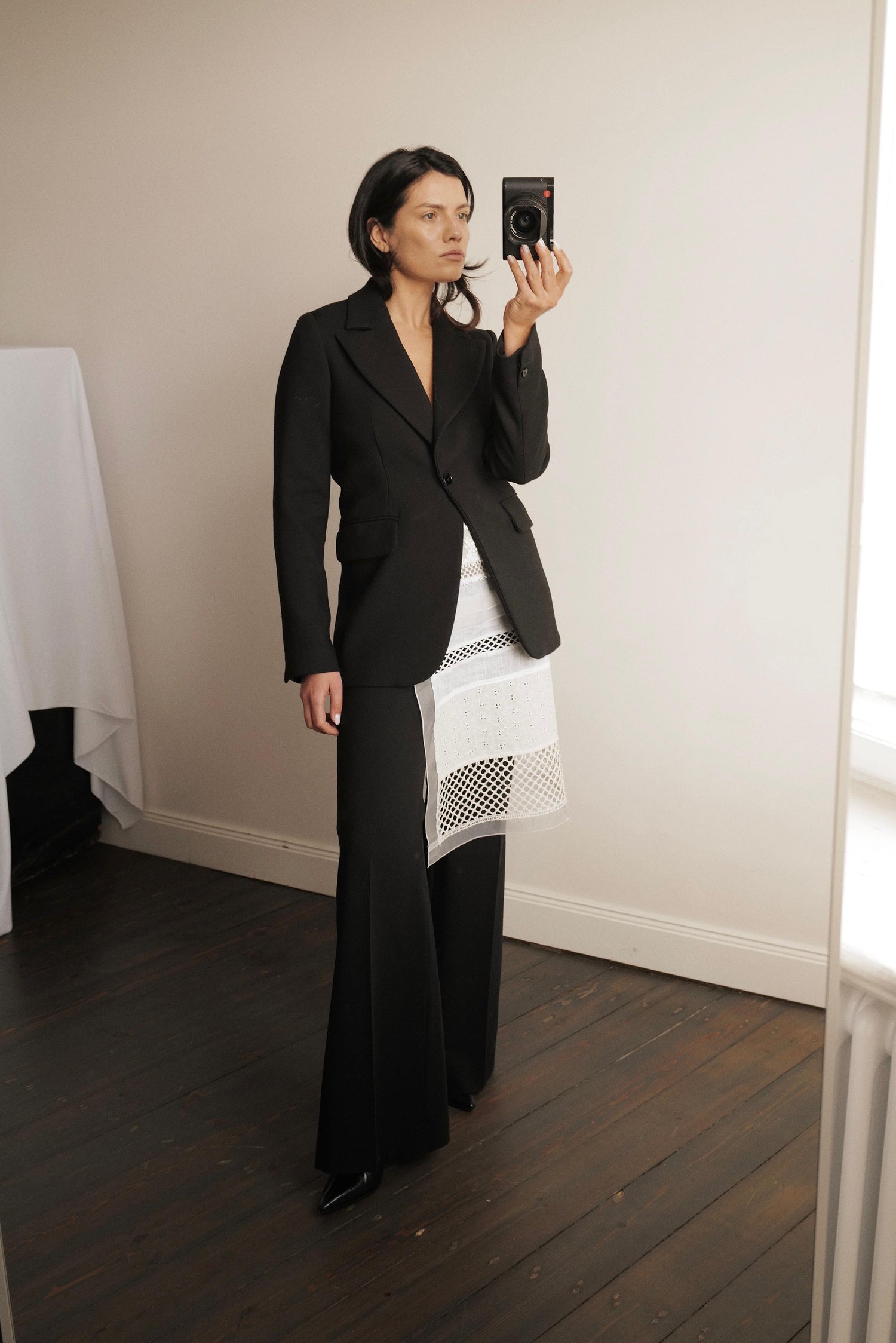 Hand Made Patchwork Apron SS26 In White