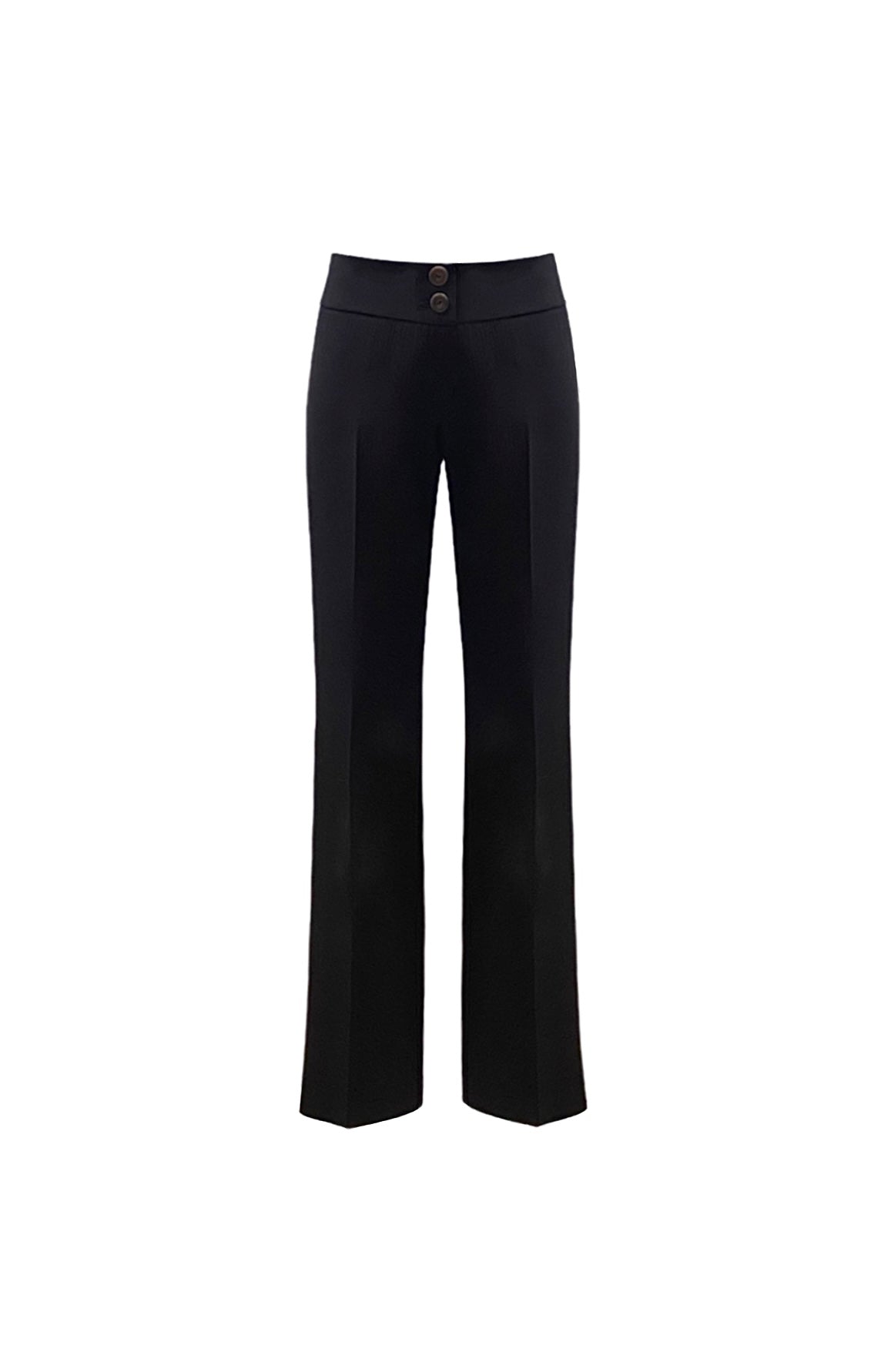 WOOL TROUSERS STRAIGHT IN BLACK AW22