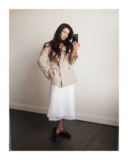 Linen A silhouette Two Layers skirt JACKLIN SS26