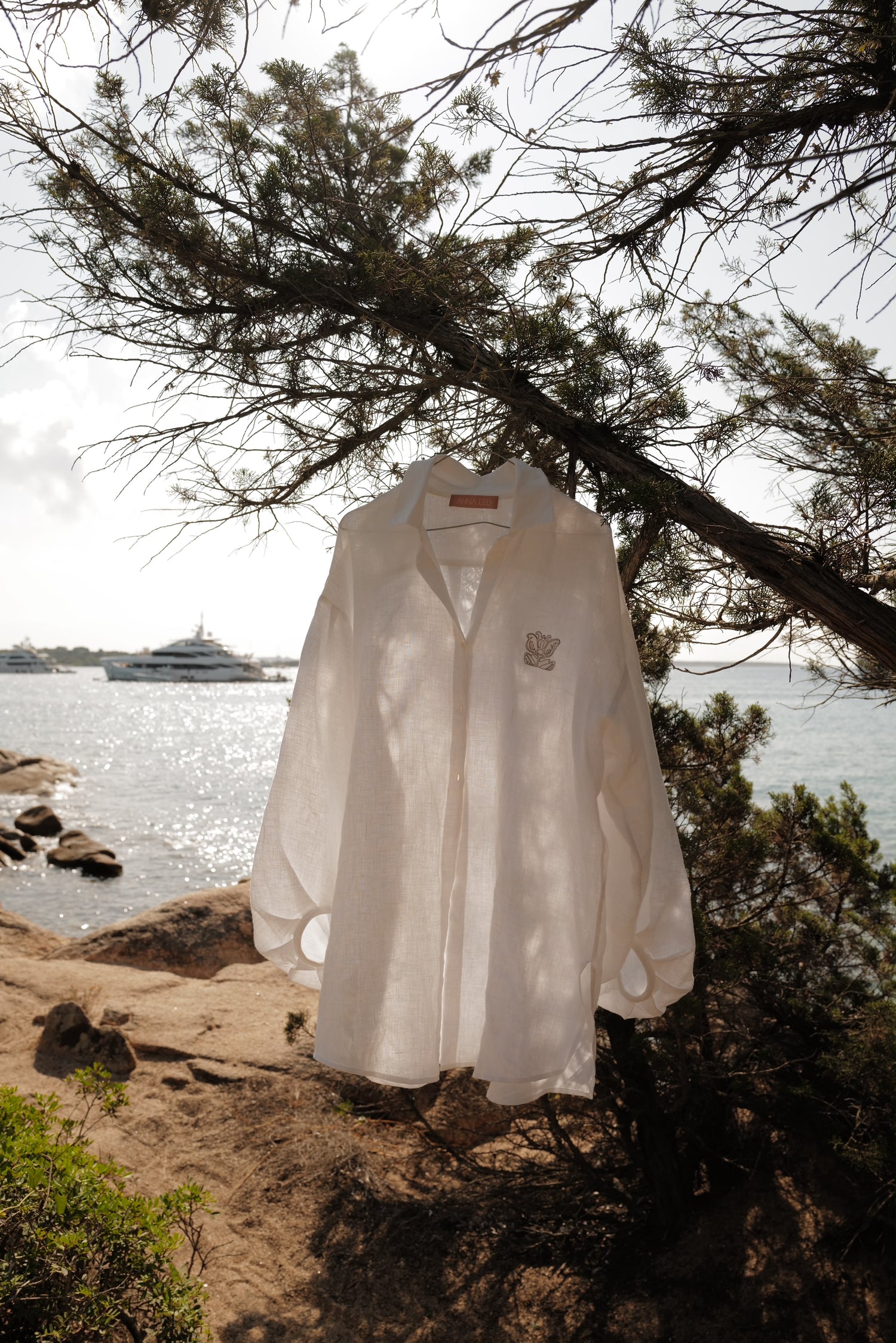Linen Shirt-Tunic IRIS WHITE