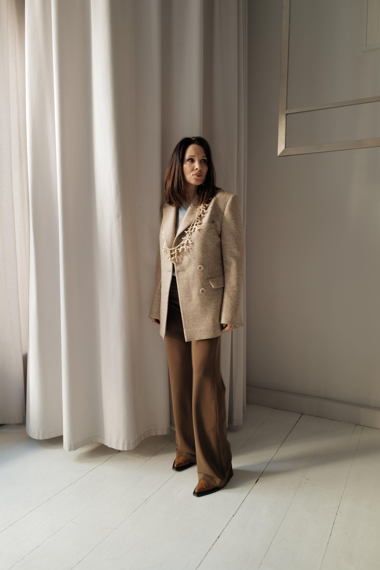 Fitted Tailored Silk Wool Blazer GABI SS26