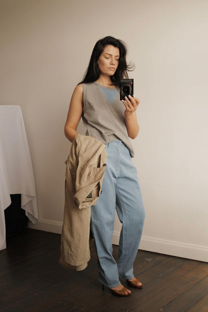 Blue Denim Mom Jeans PARIS SS26