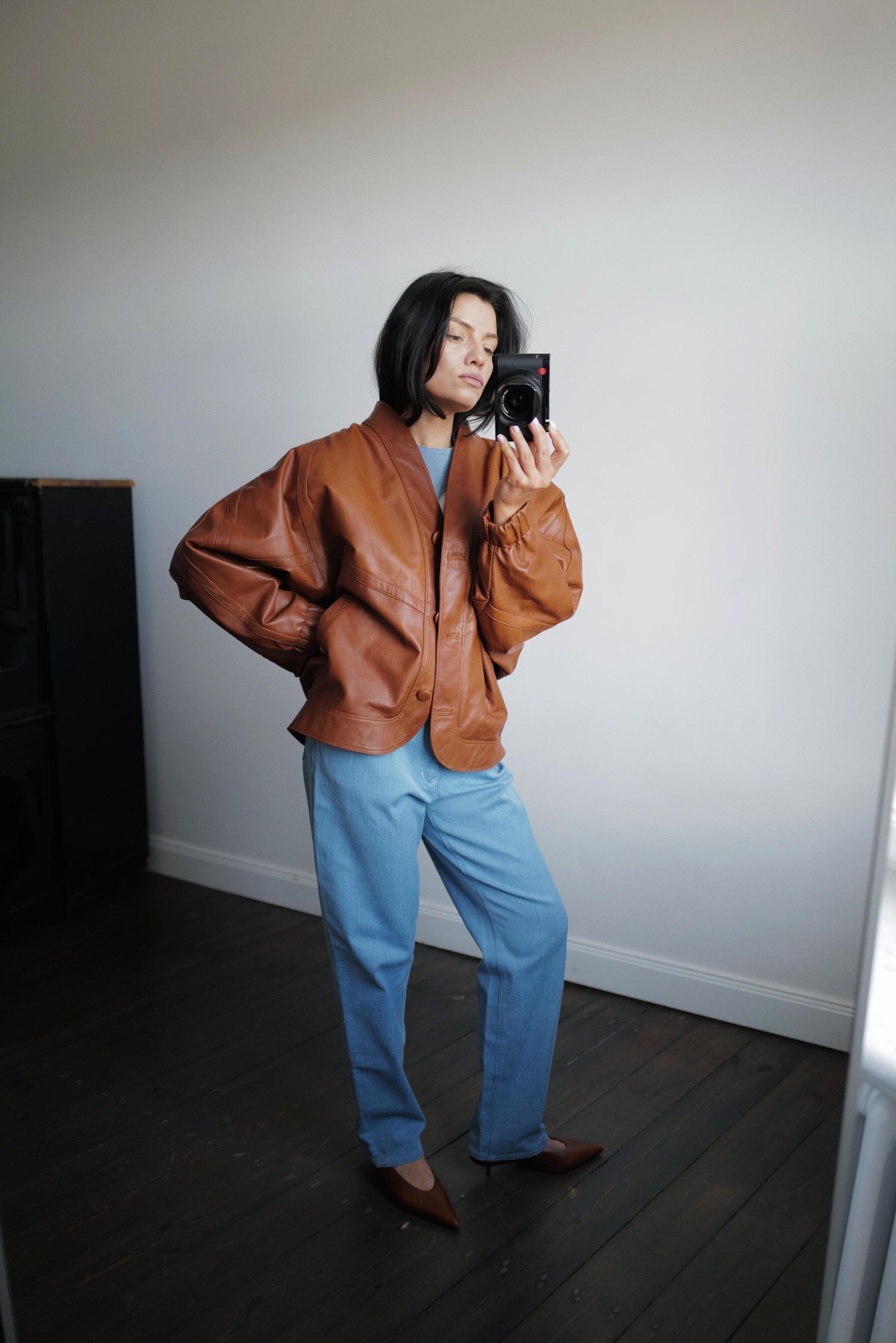 Leather Kimono Jacket SOBE