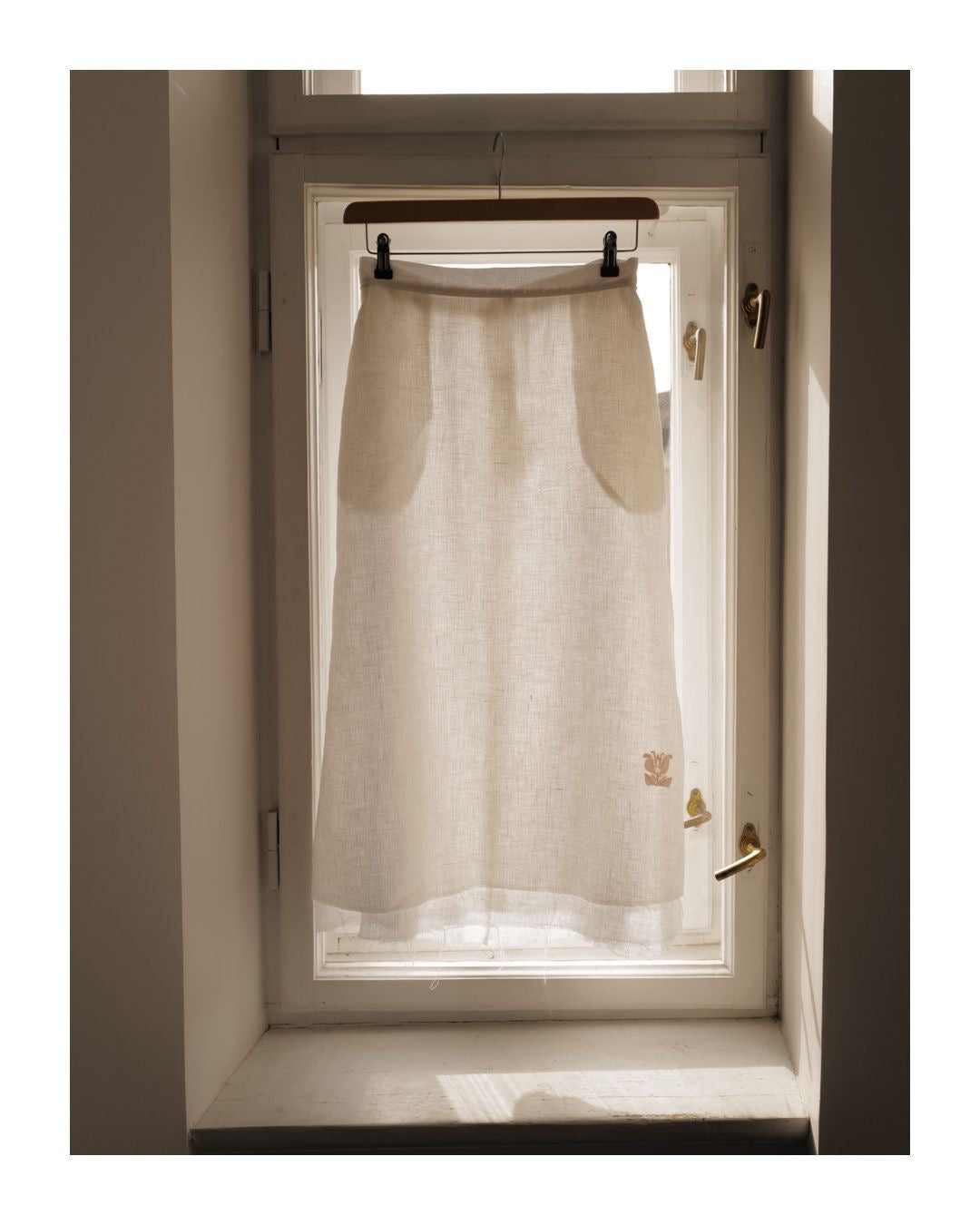 Linen A silhouette Two Layers skirt JACKLIN SS26