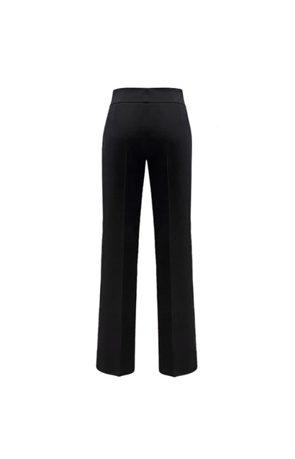 WOOL TROUSERS STRAIGHT IN BLACK AW22