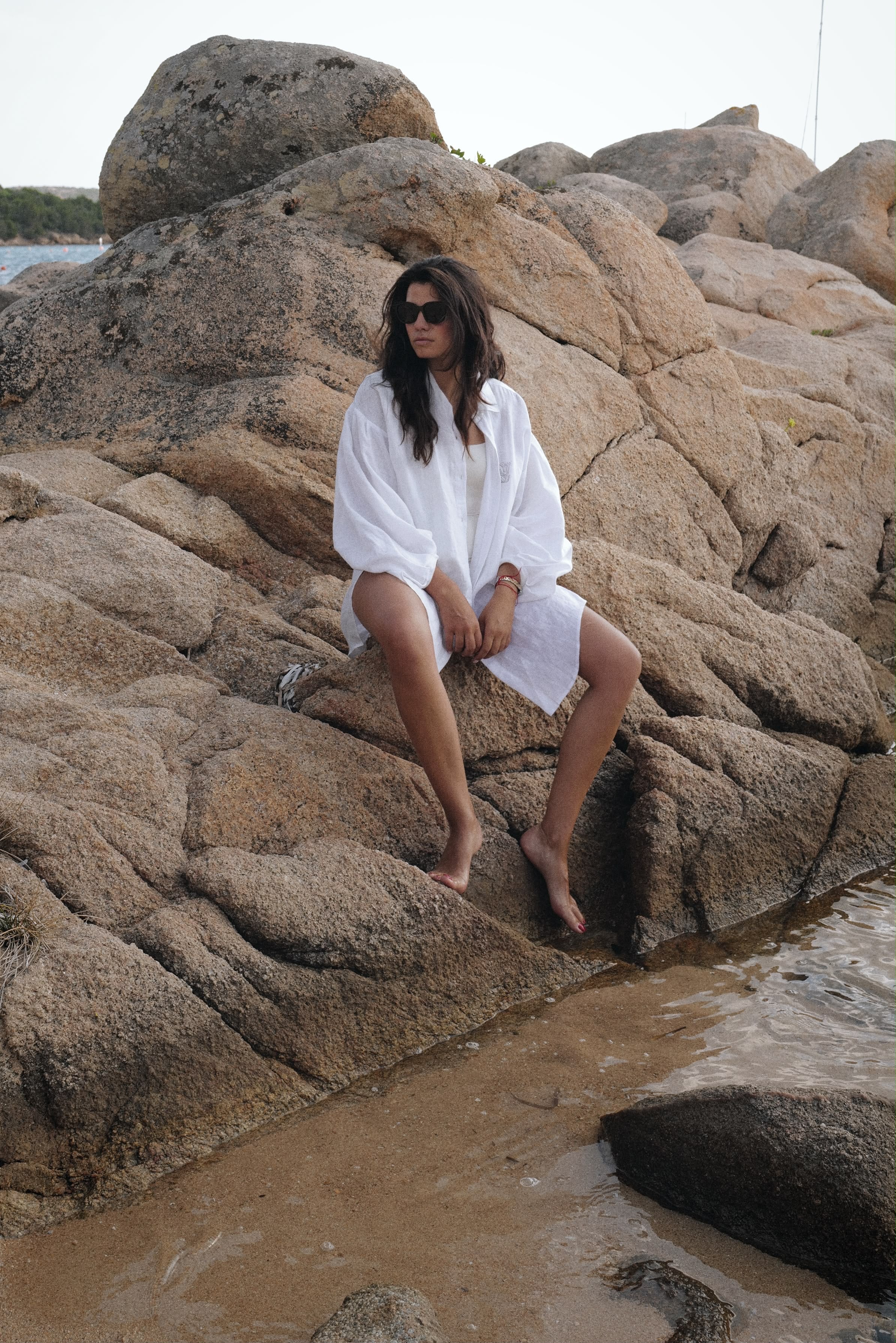 Linen Shirt-Tunic IRIS WHITE