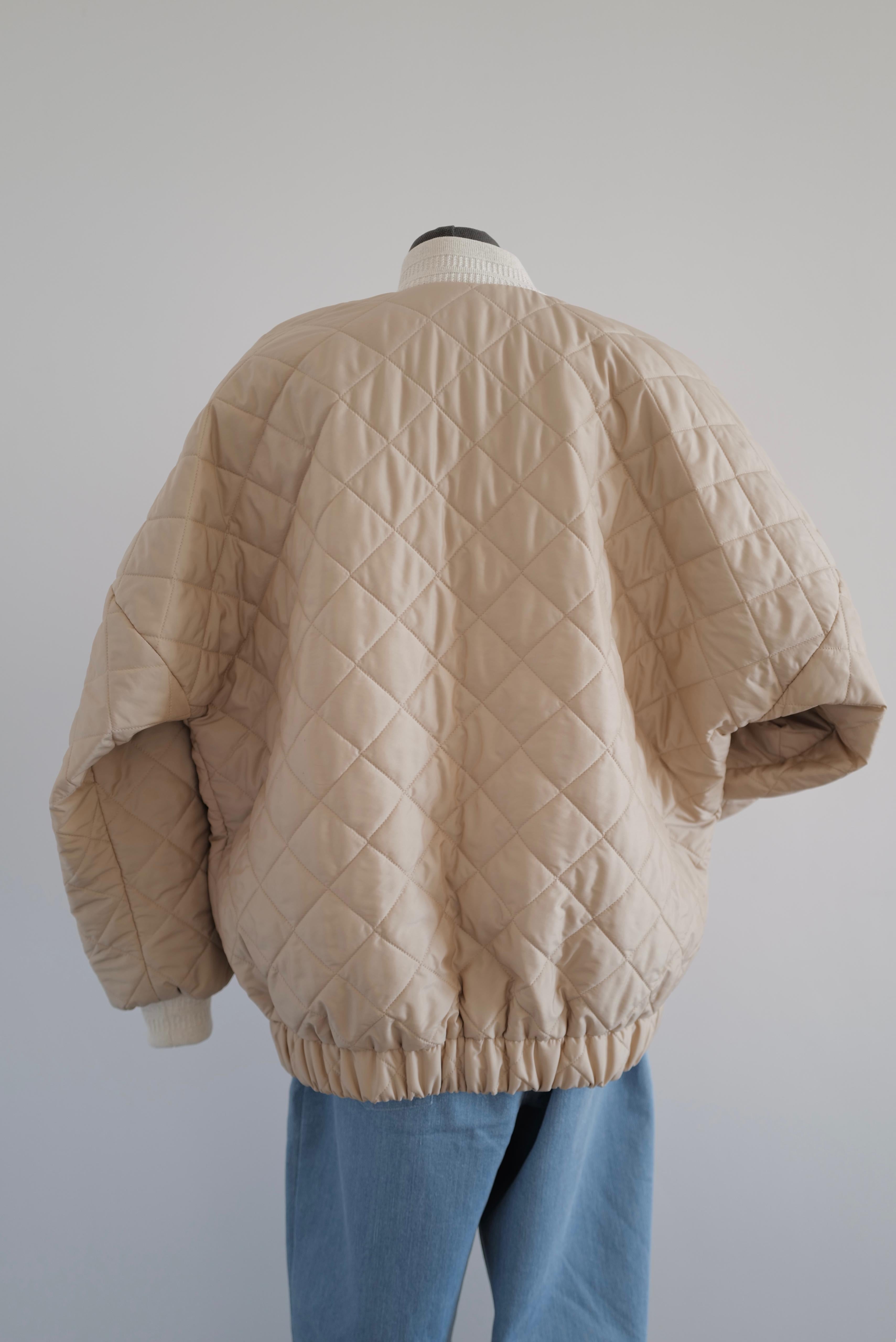 Quilted Oversized Bomber Jacket