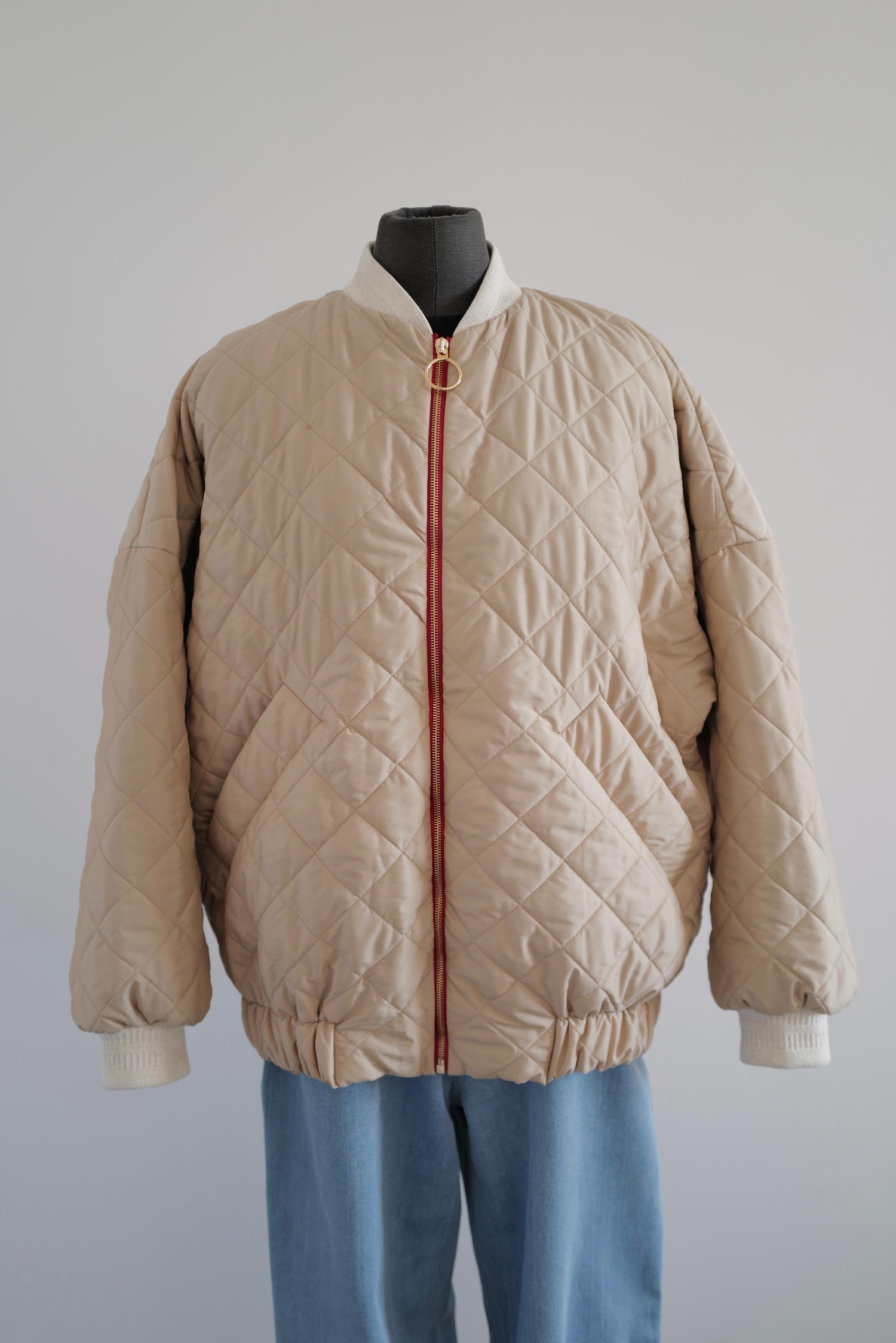 Quilted Oversized Bomber Jacket