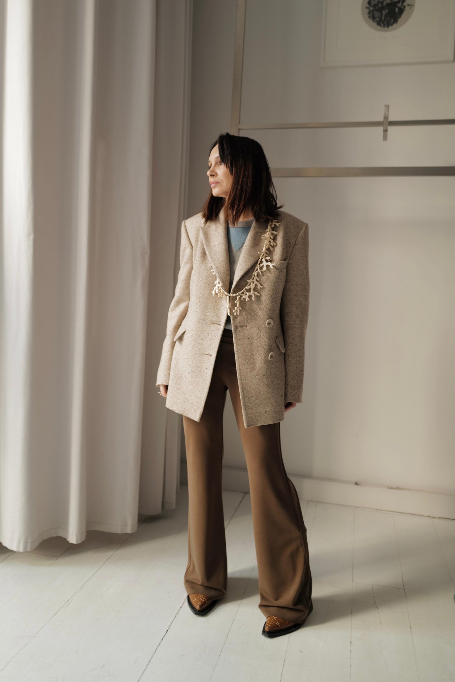 Fitted Tailored Silk Wool Blazer GABI SS26