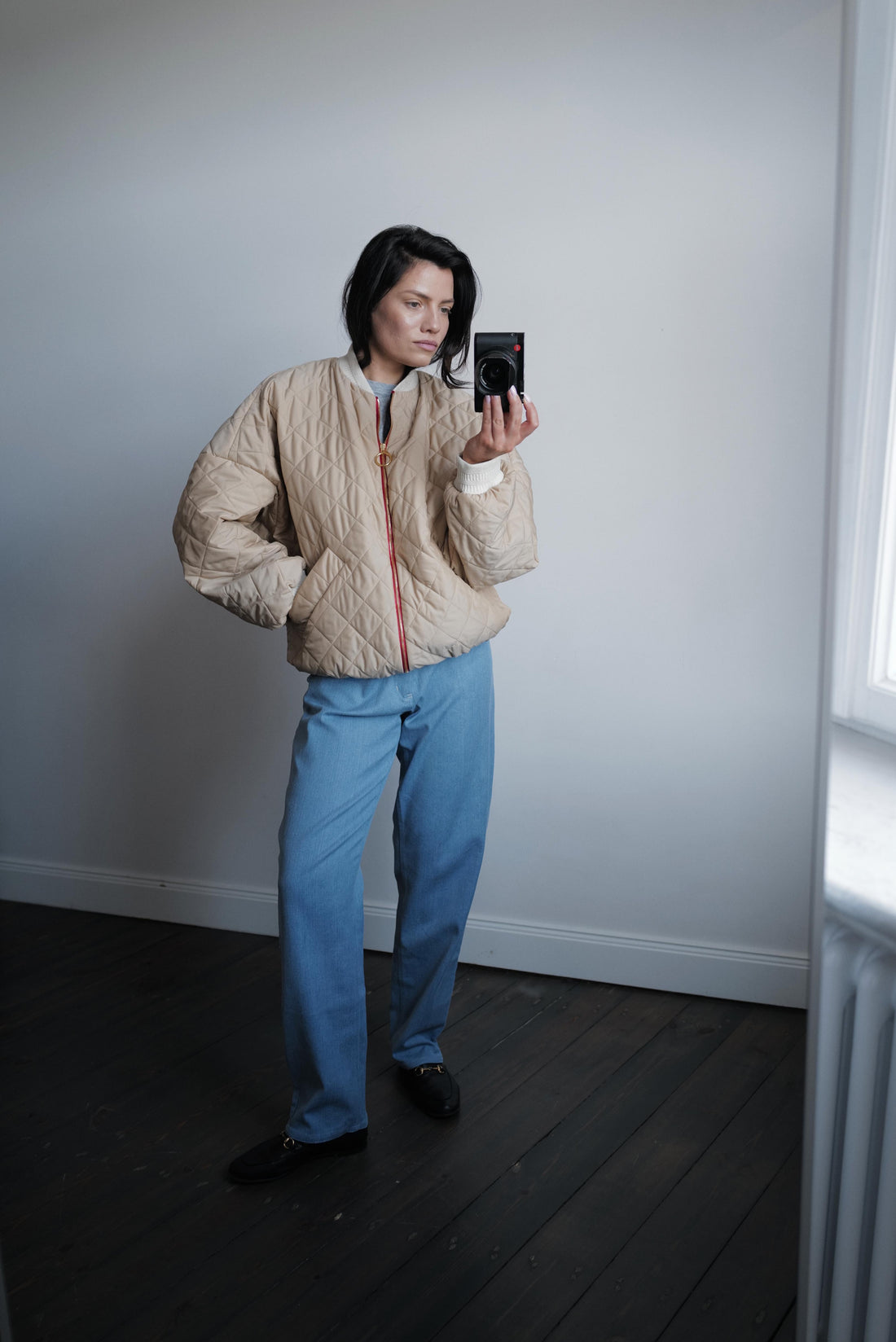 Quilted Oversized Bomber Jacket