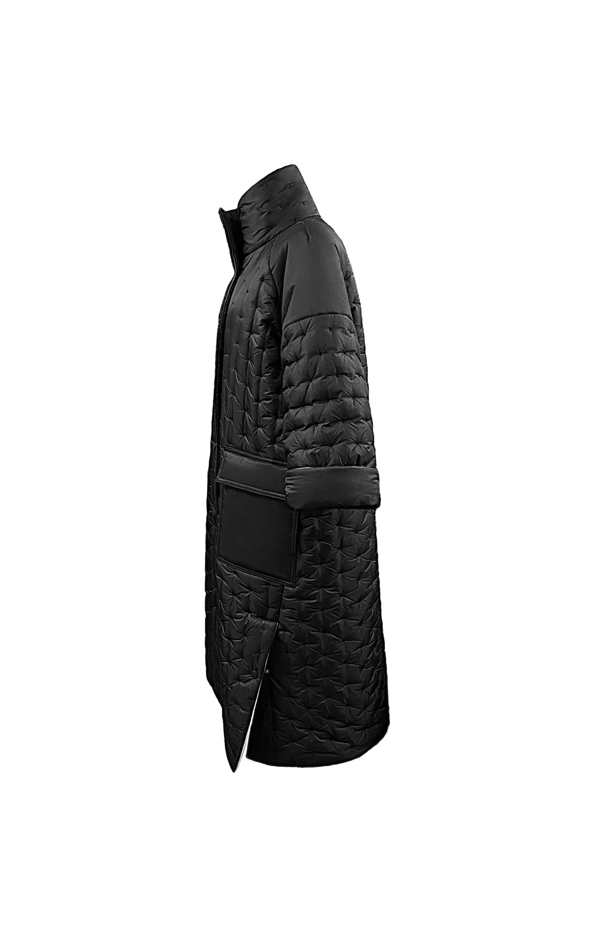 QUILTED COAT WITH TURTLE-NECK