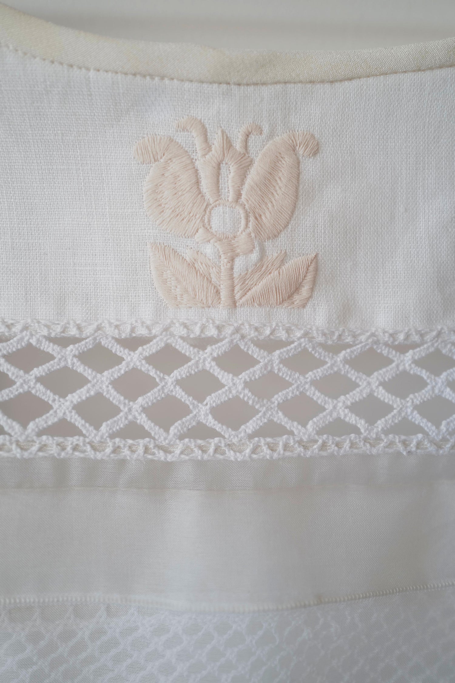 Hand Made Patchwork Collar SS26 In White