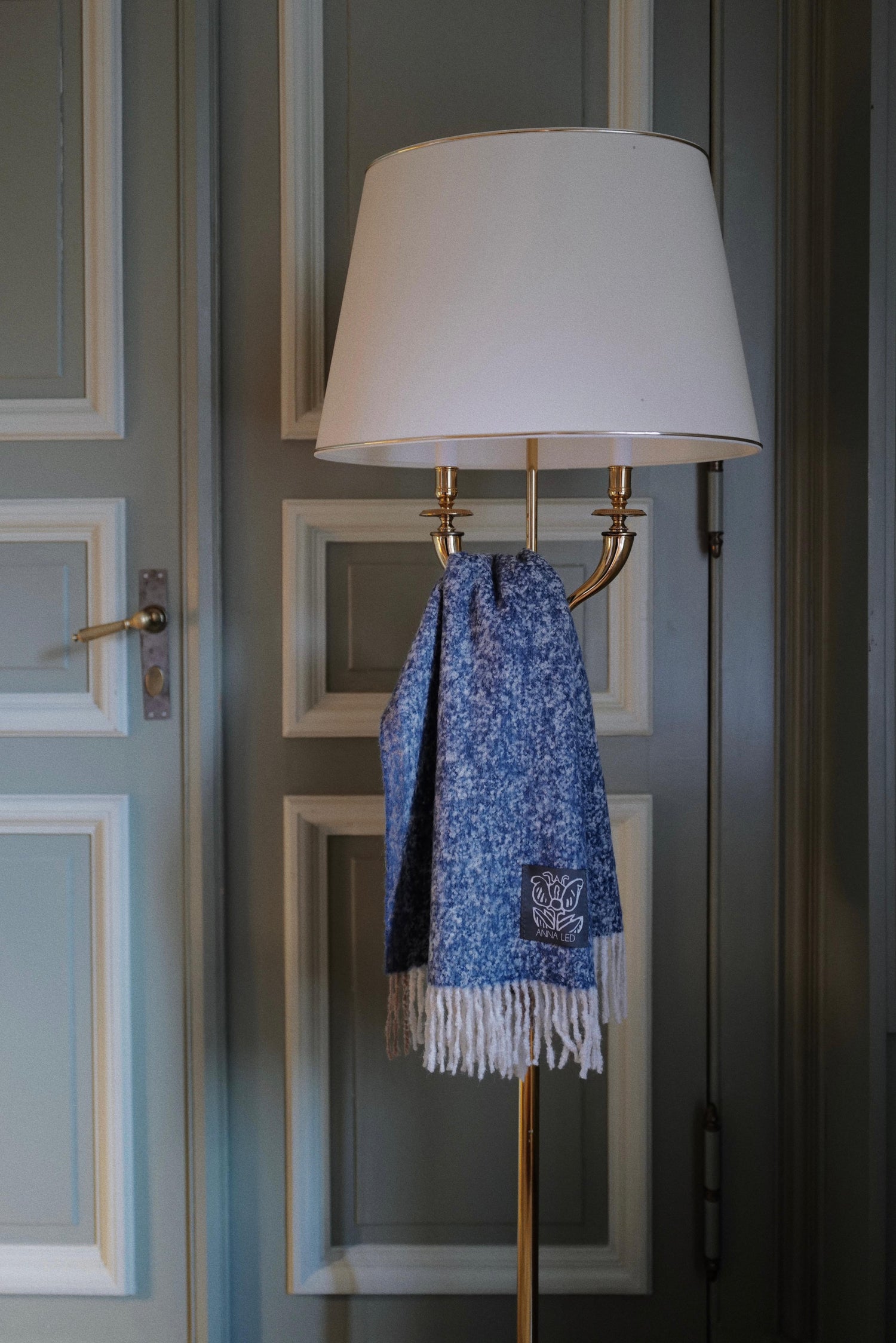 Alpaca Scarf Denim Col  AW25