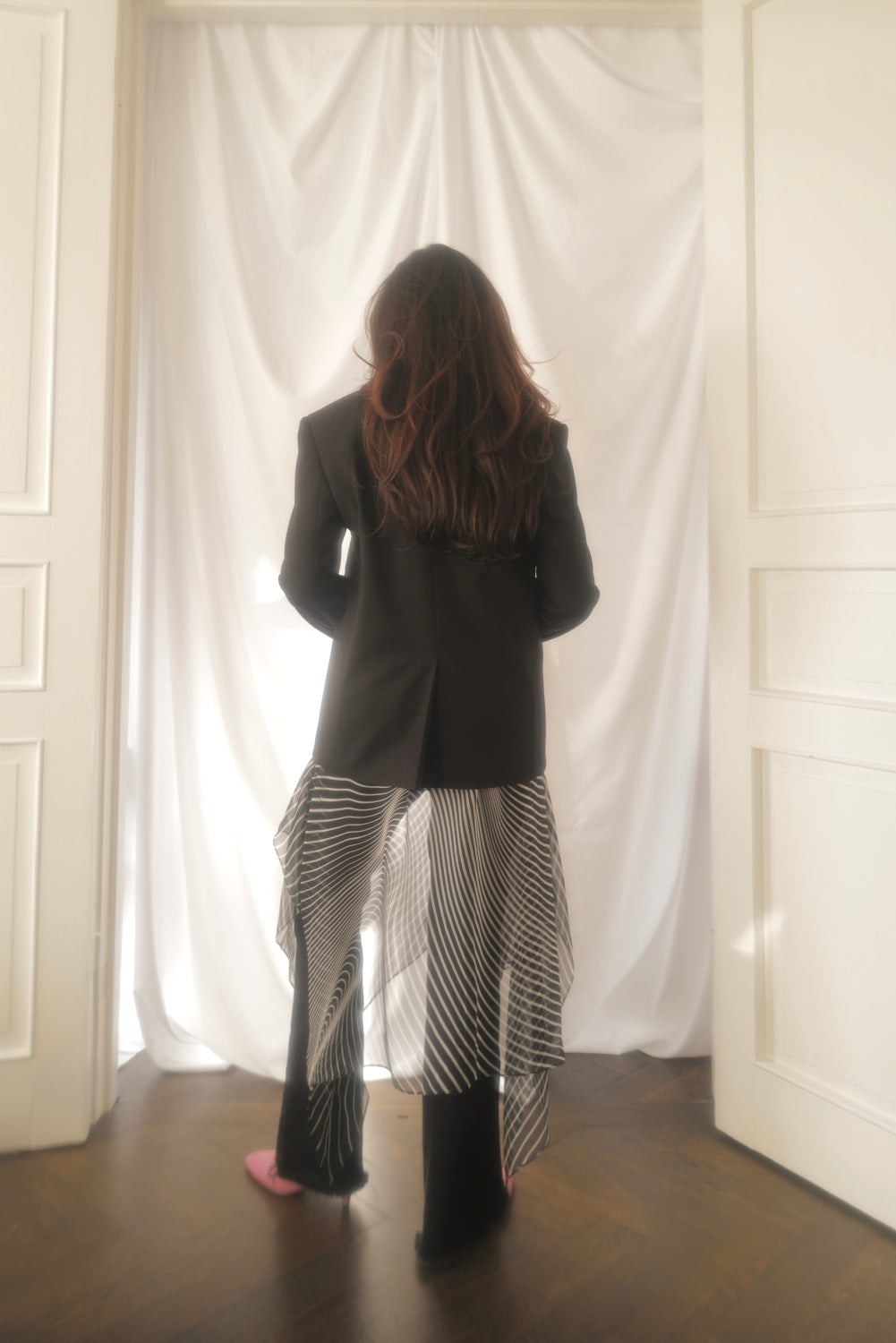 Silk Chiffon Dress WAVE SS25