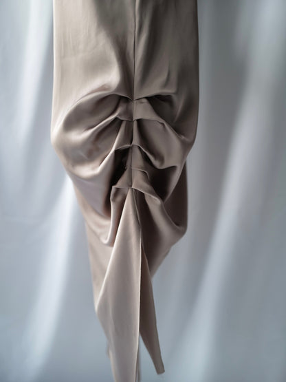 Light Cupra Asymmetrical Tunic with Raw Edges MELISSA SS25
