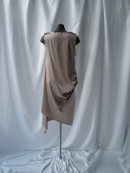 Light Cupra Asymmetrical Tunic with Raw Edges MELISSA SS25