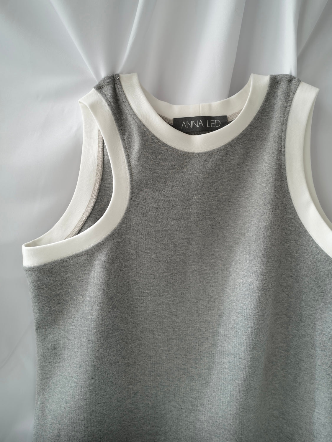 Grey/White  Organic Cotton Tank Top SS25