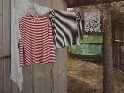 ORGANIC COTTON LONG-SLEEVE T-SHIRT WITH STRIPES