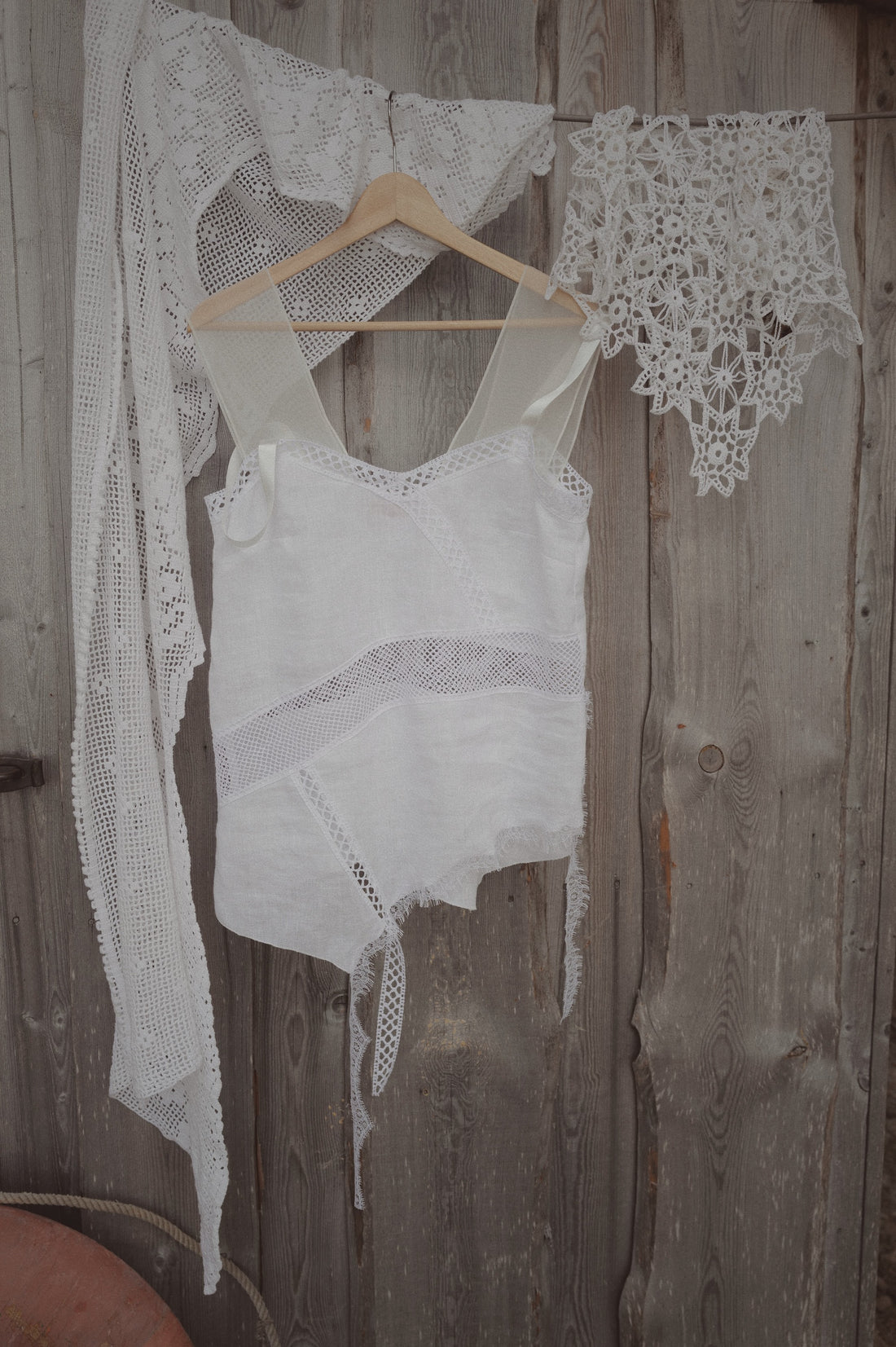 Linen Silk White Top GUNA