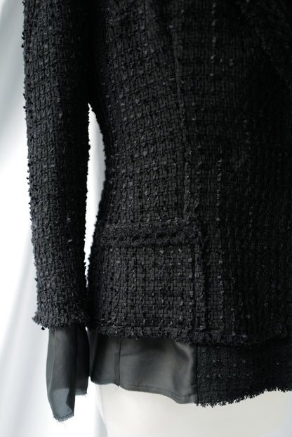 Silk/Cotton Double- Breasted Tweed Blazer AW25