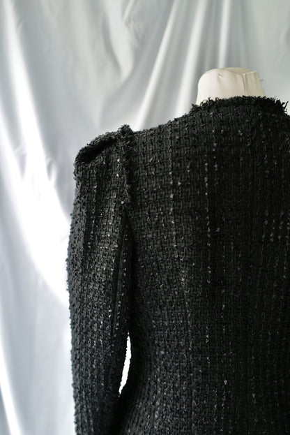 Silk/Cotton Double- Breasted Tweed Blazer AW25